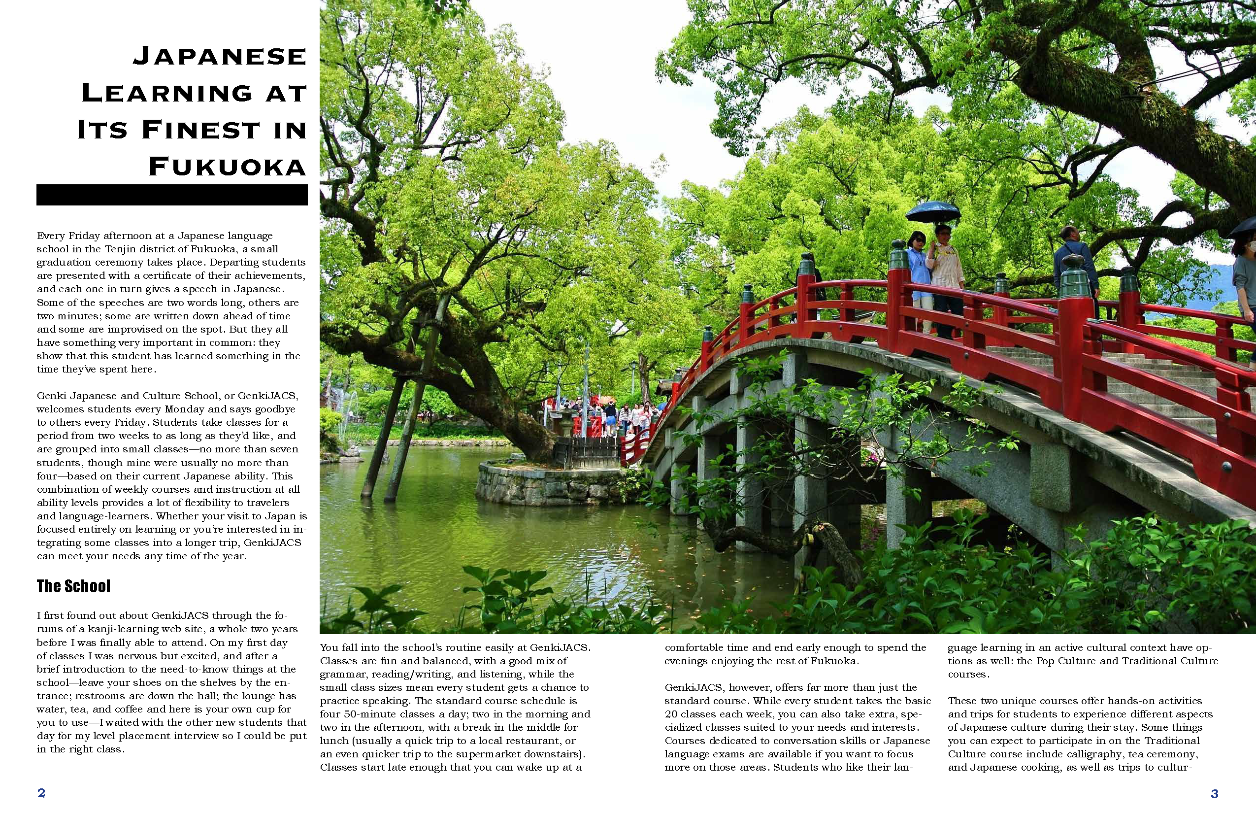 Print magazine spread